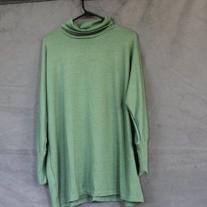 Miss Look  3XL Sage Green Long Sleeve Turtleneck